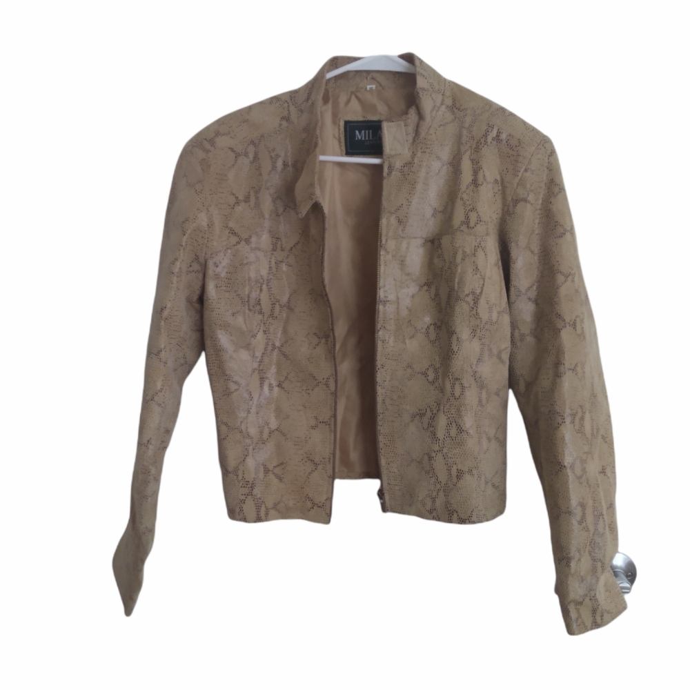 Milan Genuine leather brown moto jacket  16